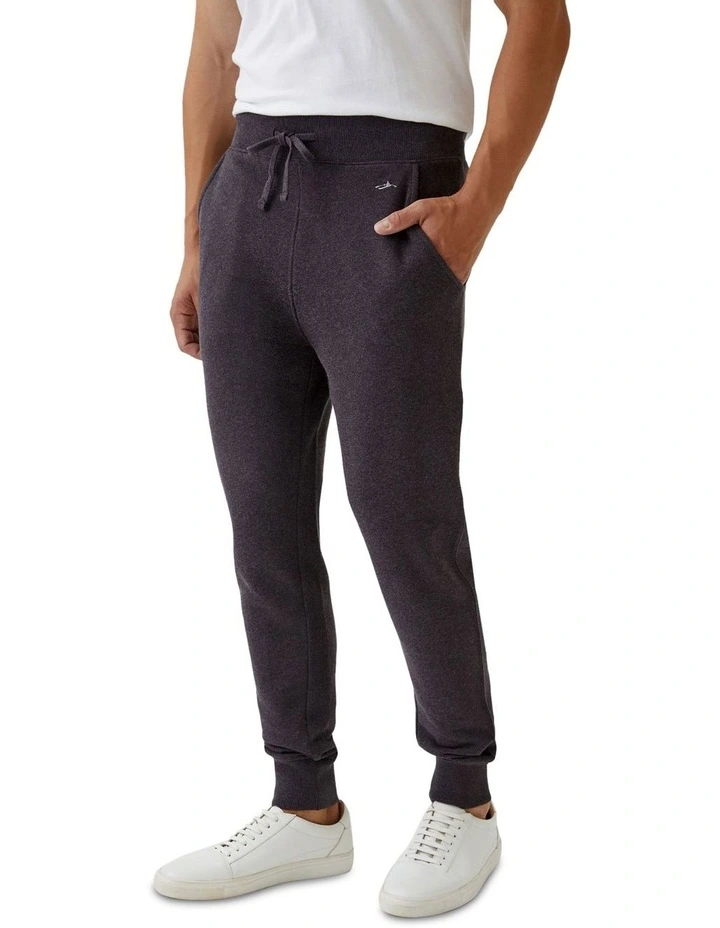 Benson Organic Cotton Track Pants in Charcoal