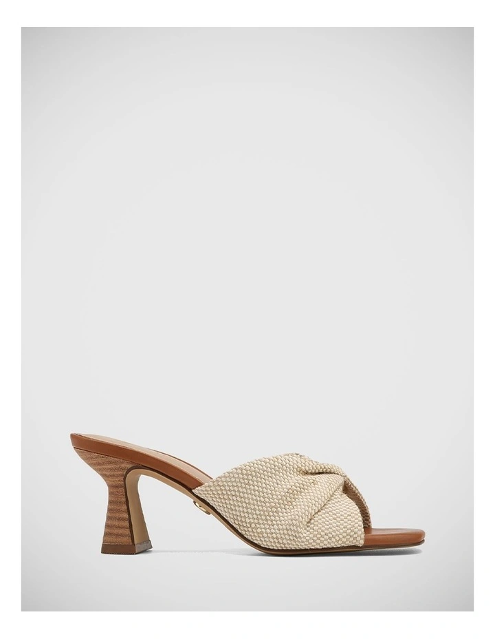 Milana Natural Textile Sandal in Beige