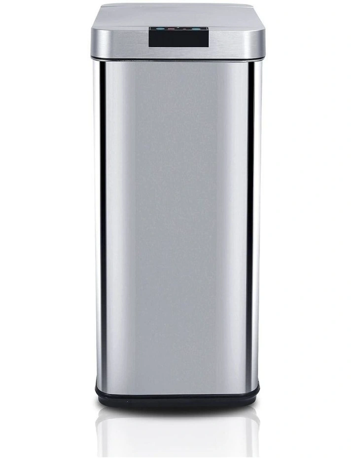 Motion Sensor Rubbish Bin 50L Narrow in Silver