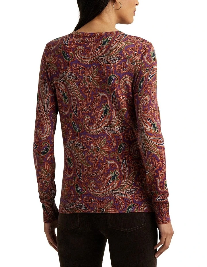 Paisley Cotton-Blend Sweater in Assorted