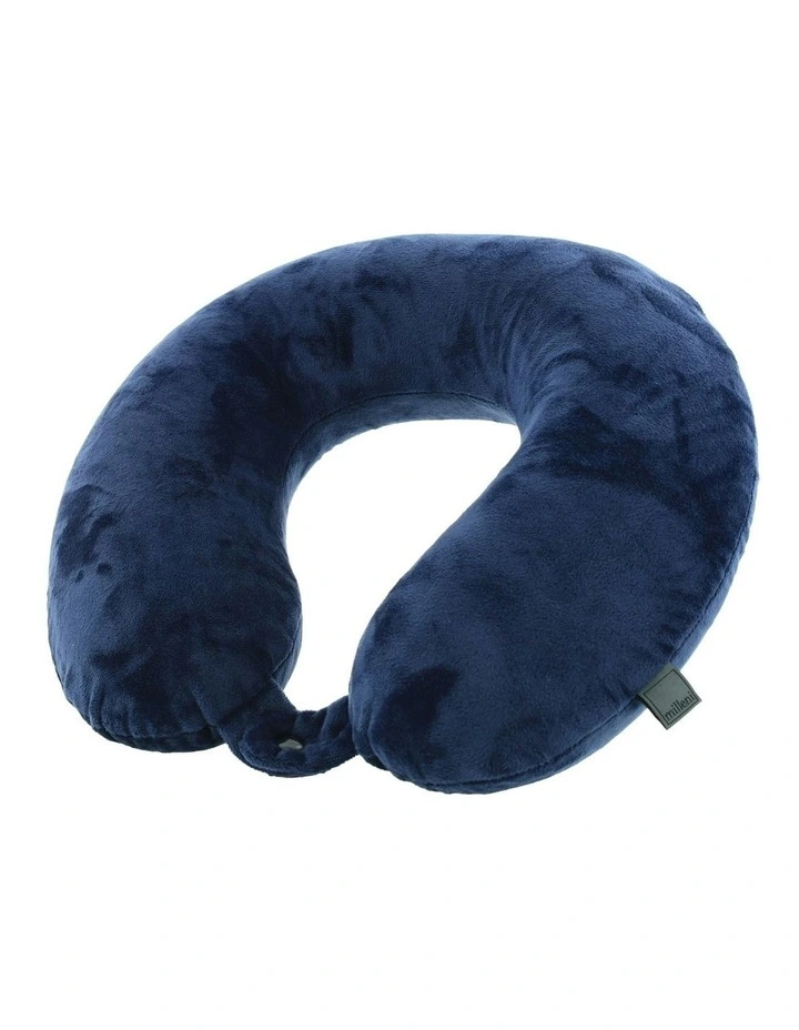 Travel Memory Foam Neck Pillow in Blue