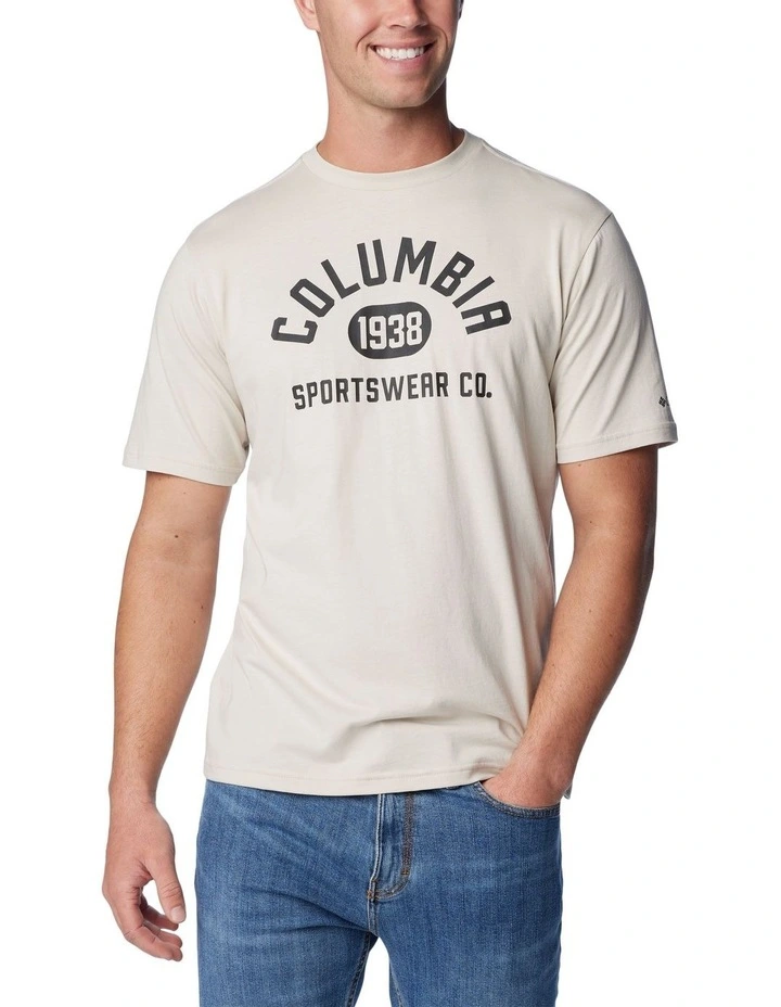 CSC Basic Logo Short Sleeve Tee in Dark Stone