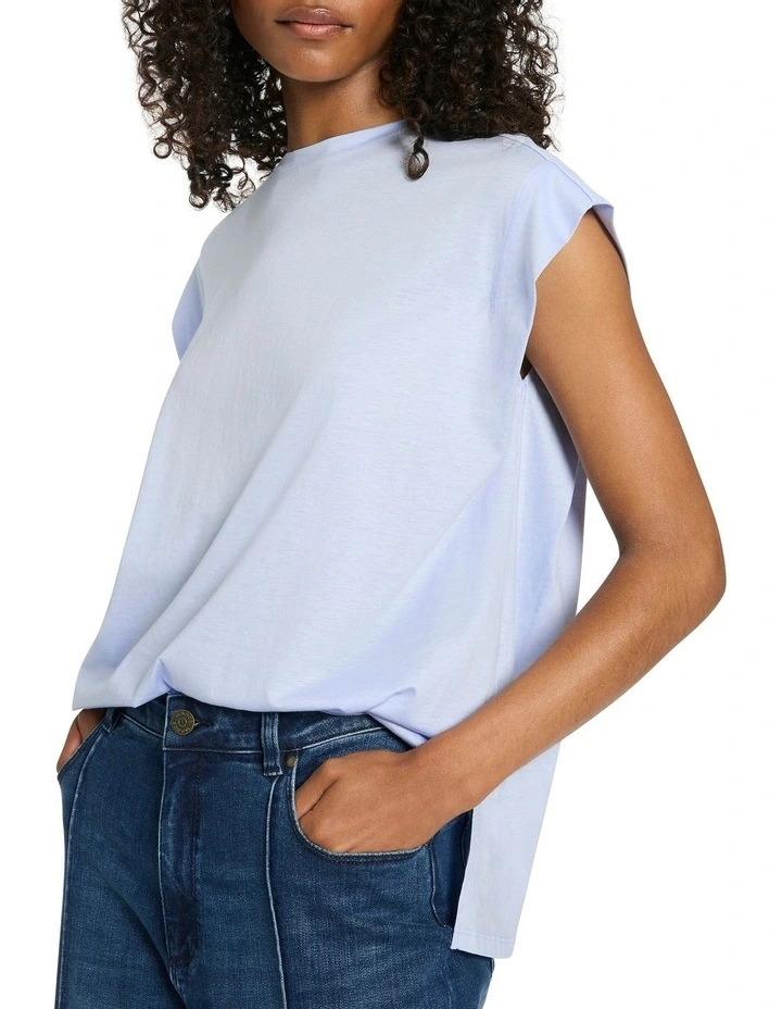 Lola Boxy Tee in Sky