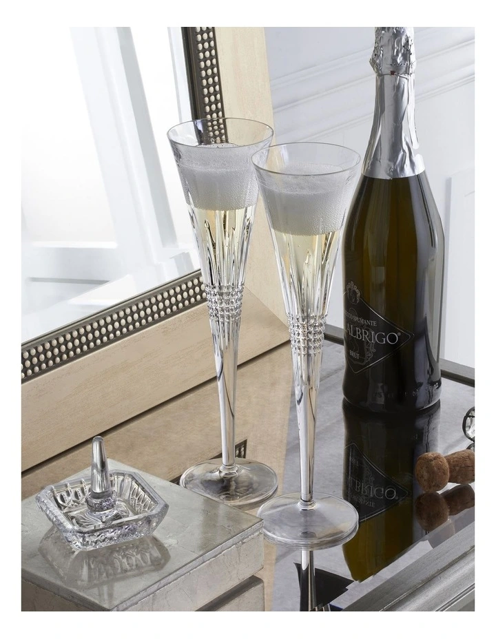 Lismore Diamond Toasting Flute Pair
