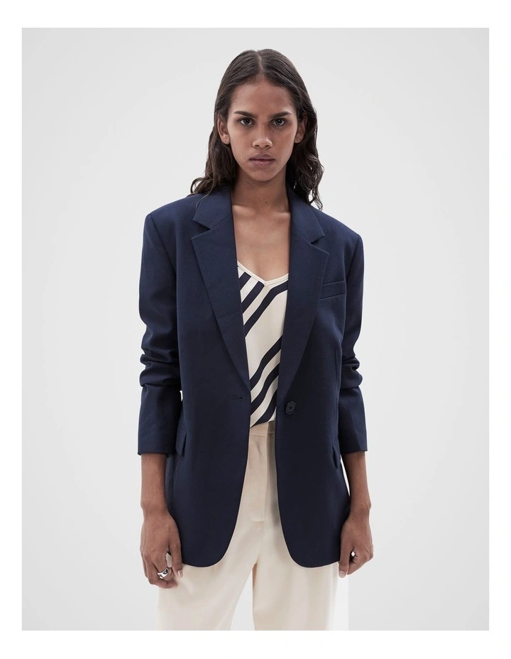 Boyfriend Blazer in Navy
