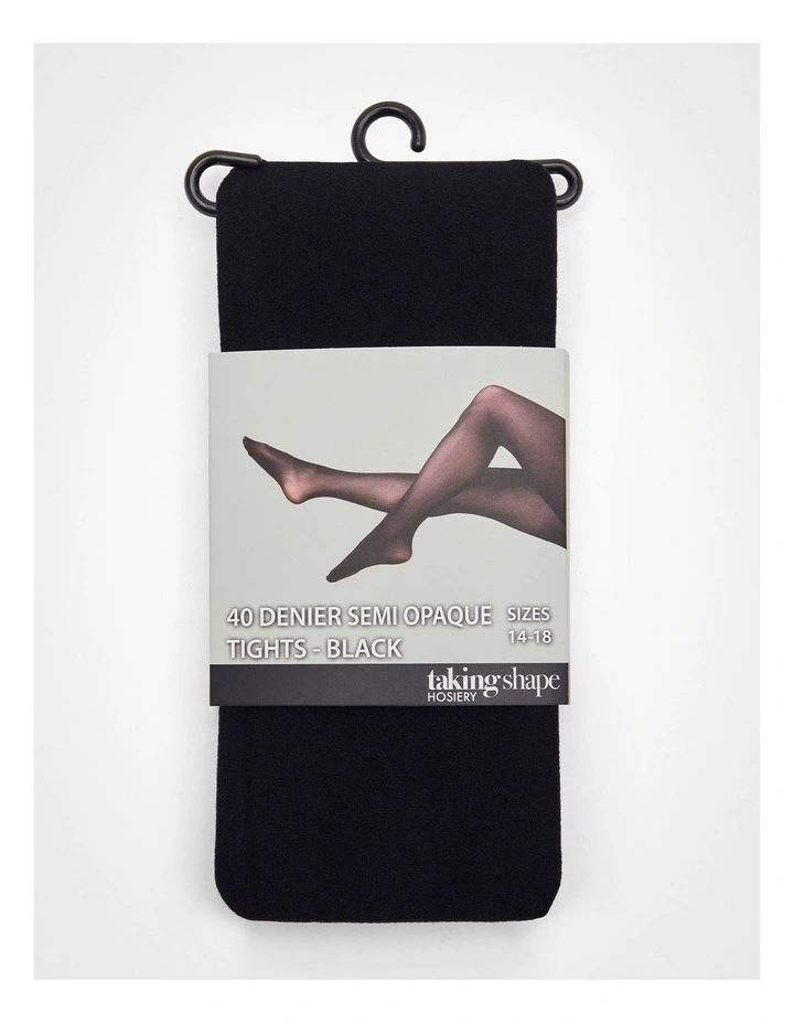 40D Semi Opaque Tights in Black