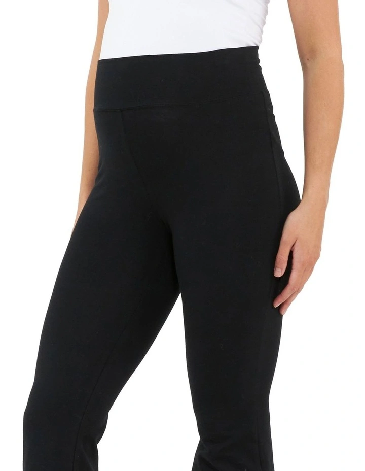 Organic Jersey Flare Pant in Black