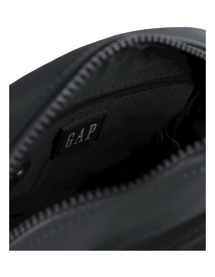 Nylon Square Cross-Body Bag in Black