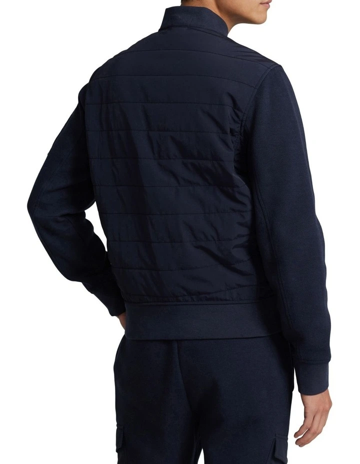 Hybrid Bomber Jacket in Navy