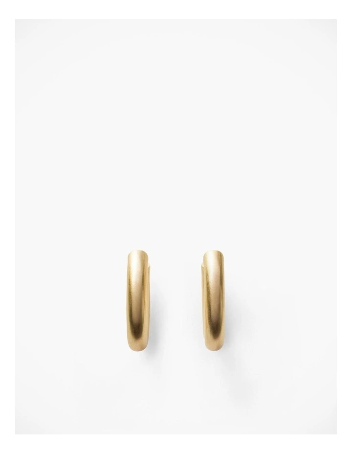 Oval Hoop Earring in Satin Gold