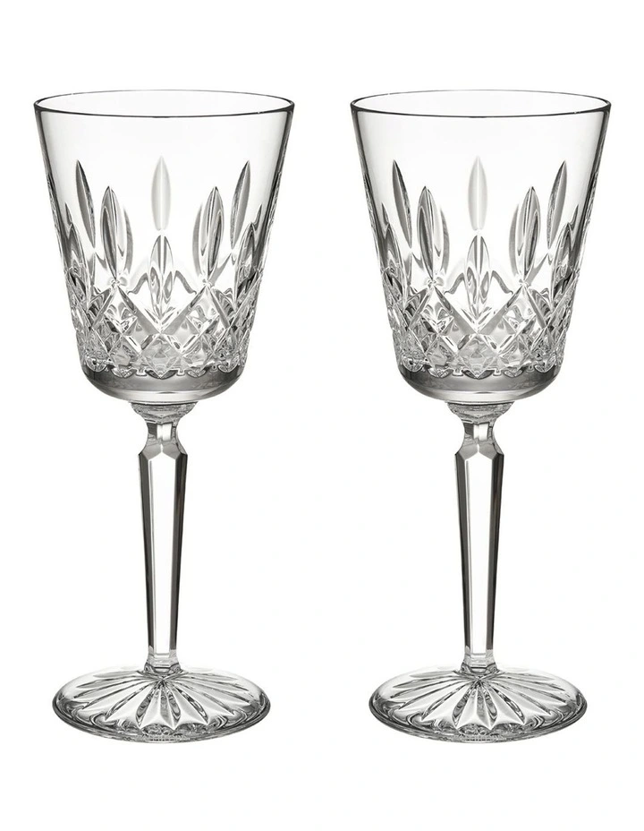 Lismore Tall Large Goblet 400ml Set of 2 in Clear