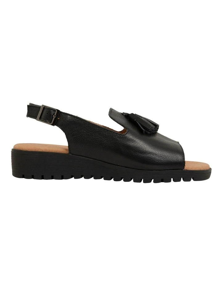 Gilmore Sandals in Black Leather