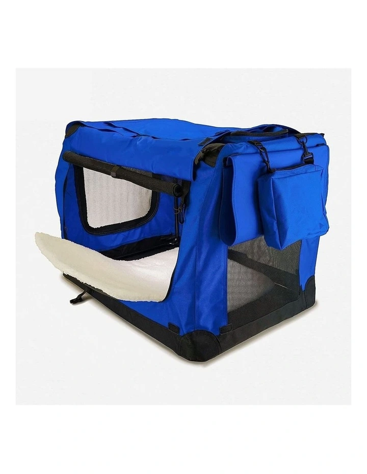 Lightweight Portable Pet Carrier with Removable Cover XL in Blue