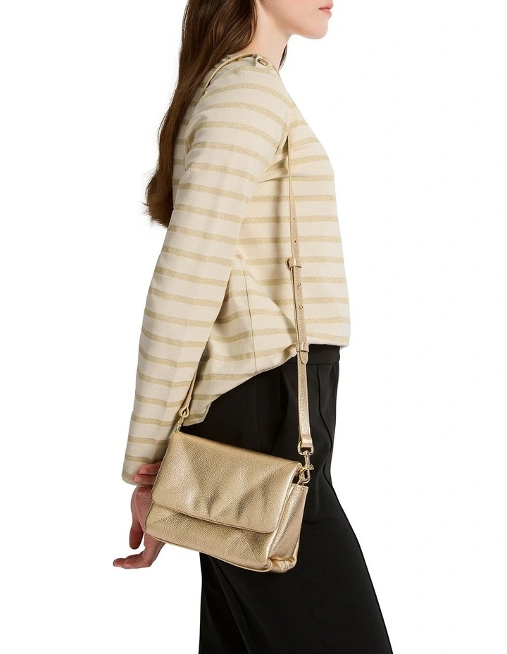 Coraline Quilted Leather Bag in Gold