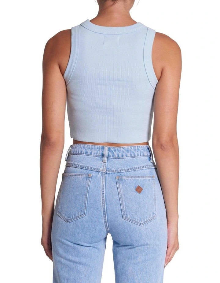 Heather Singlet Top in Pale Blue