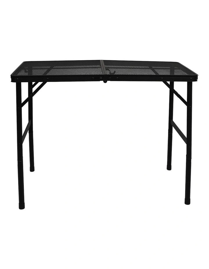 Grill Camping Foldable Portable Picnic Table L in Black