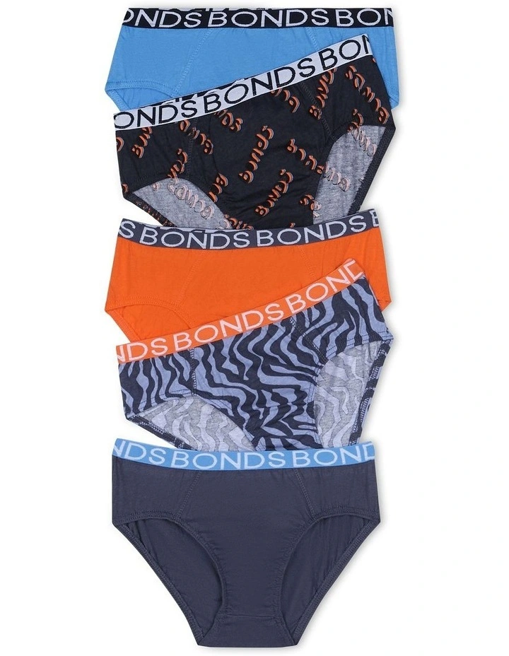 Kids Brief 5 Pack in Revibe Logo