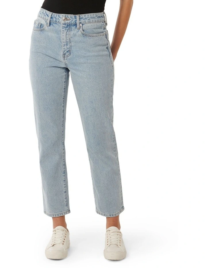 Alyssa Slim Straight Jeans in Blue