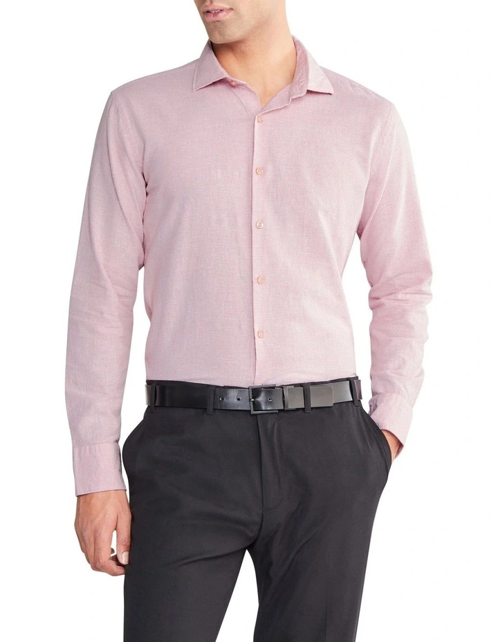 Slim Long Sleeve Shirt in Pink