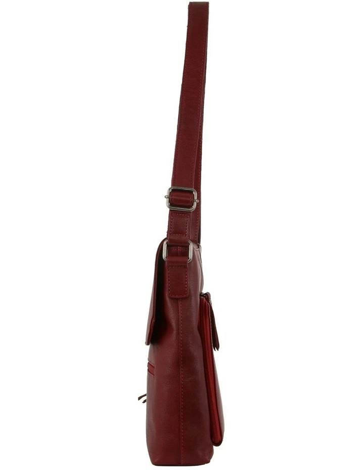 Nappa Leather Crossbody Bag in Red