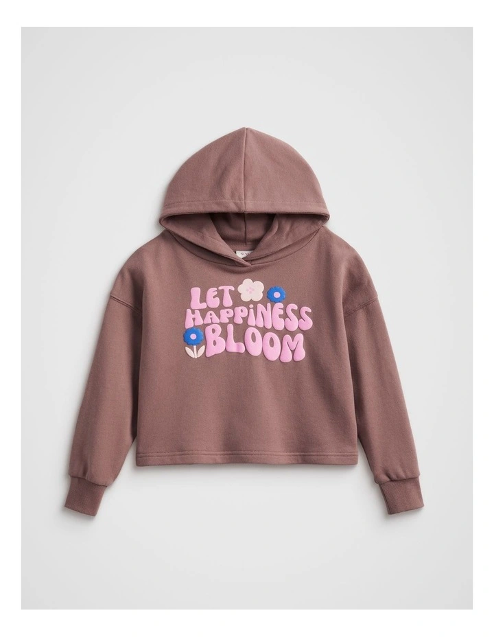 Crop Hoodie in Cocoa
