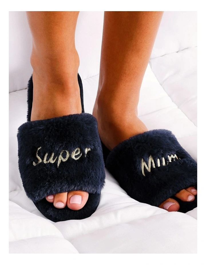 Super Mum Slipper in Navy