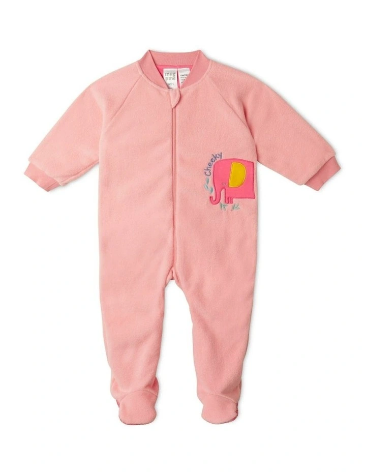 Lined Polar Fleece Blanket Sleeper in Pink