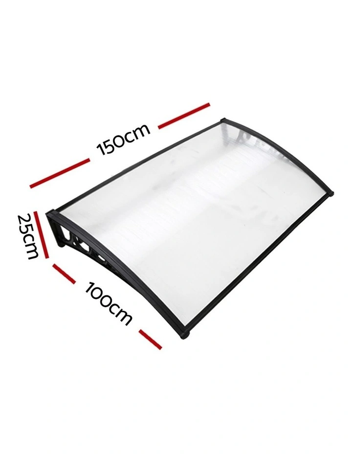 1mx1.5m DIY Window Door Awning Canopy Patio UV Rain Outdoor Sun Shield