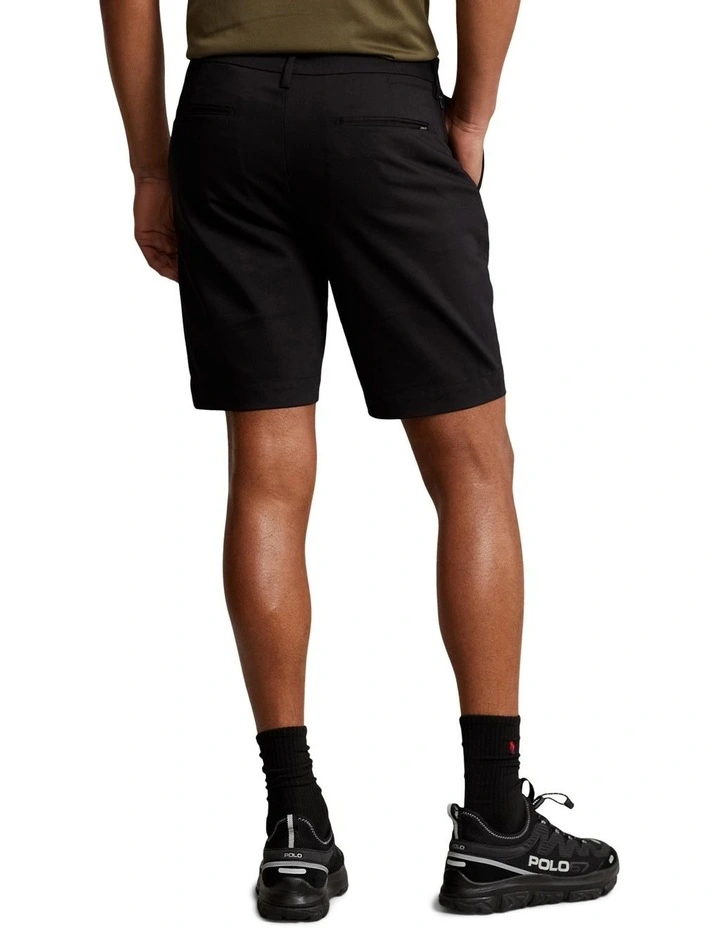 Slim Fit Stretch Dobby Short in Black