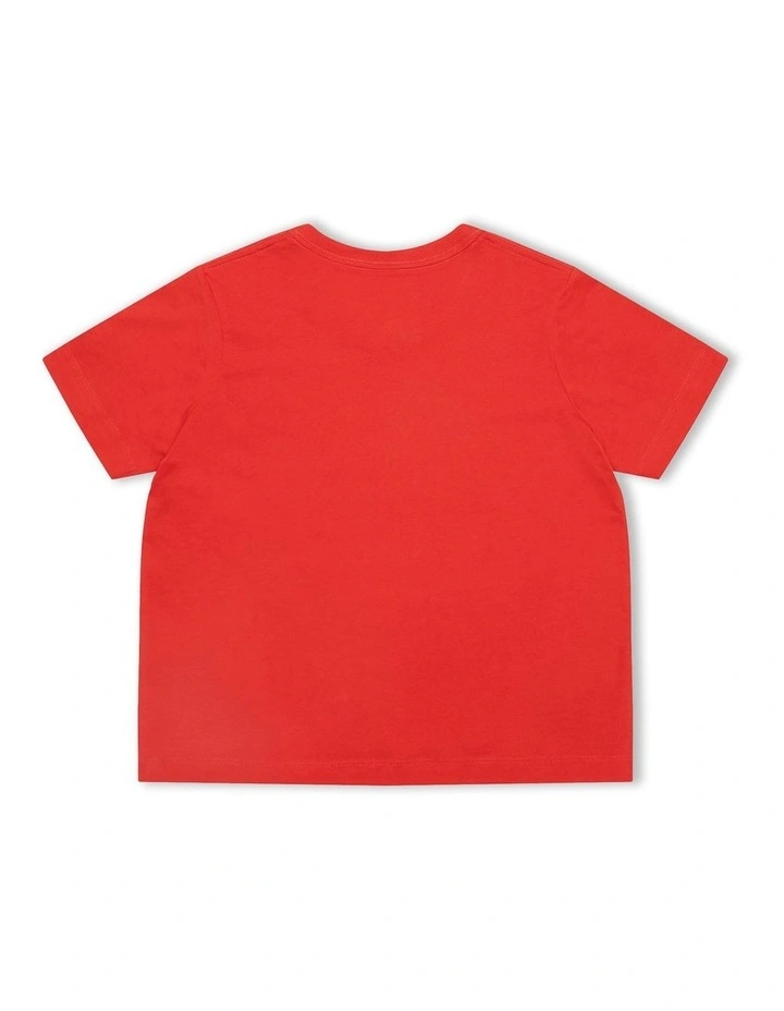 Graphic Boxy Tee in Vermilion