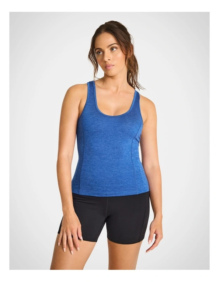 Inspire Racer Active Tank in Cobalt