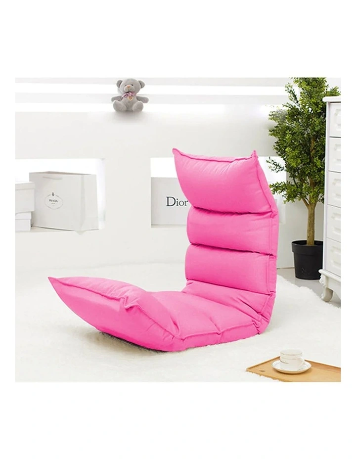 SOGA Foldable Floor Lounge Recliner Chair in Pink