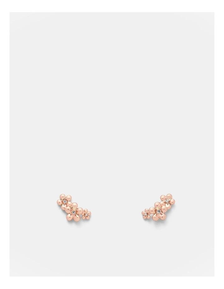 Fleur Stud Earrings in Rose Gold