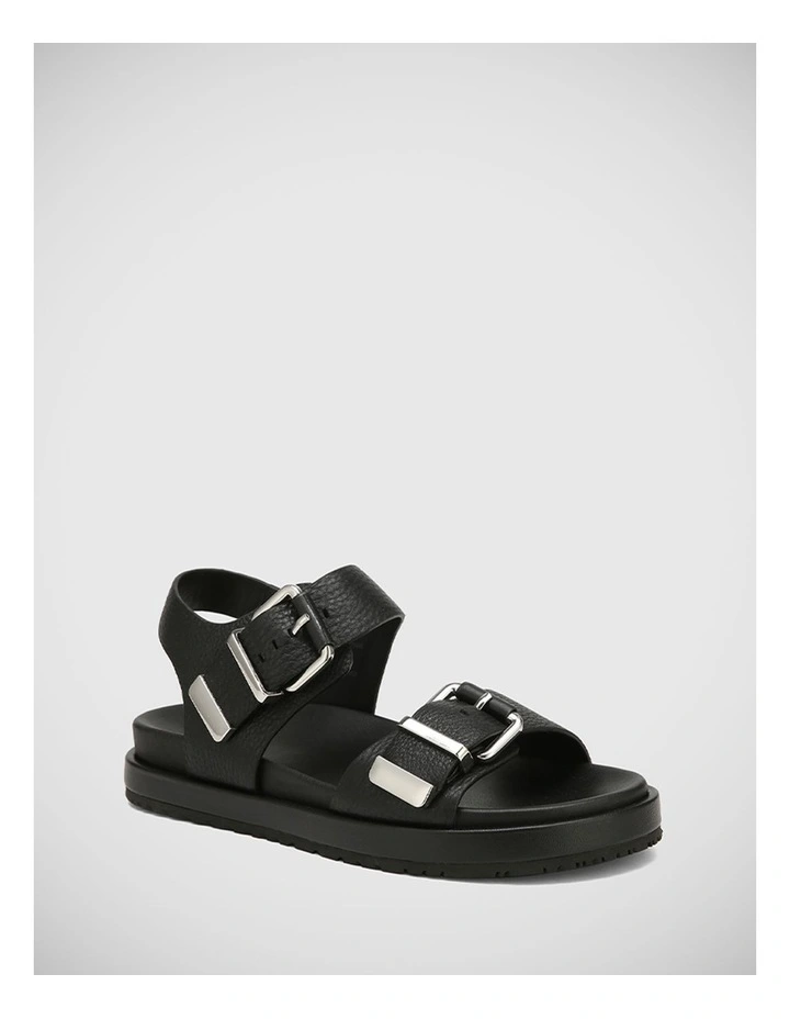 Bernadette Leather Sandal in Black