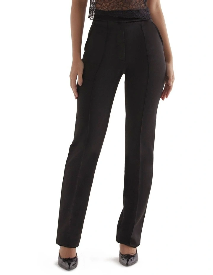Tansy Satin Trousers in Black
