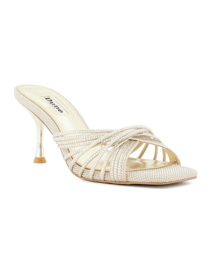 Marquee Heeled Sandal in Gold