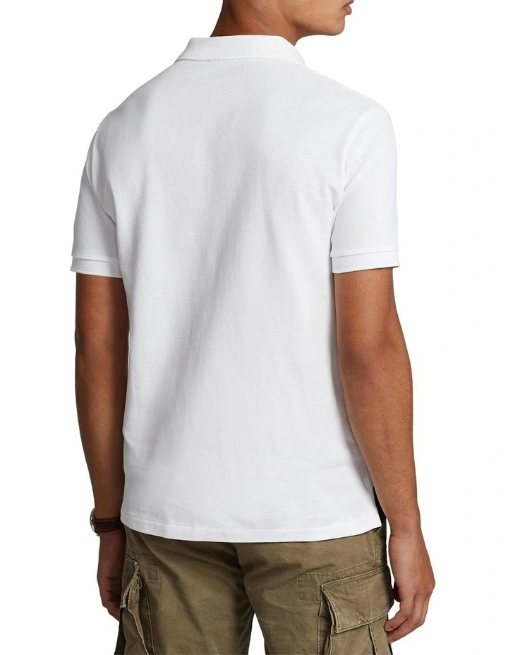 Custom Slim Fit Polo Bear Polo Shirt in White