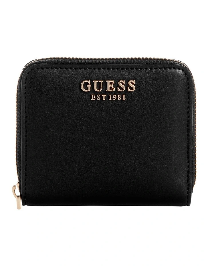 Laurel Small Zip Around Wallet in Black