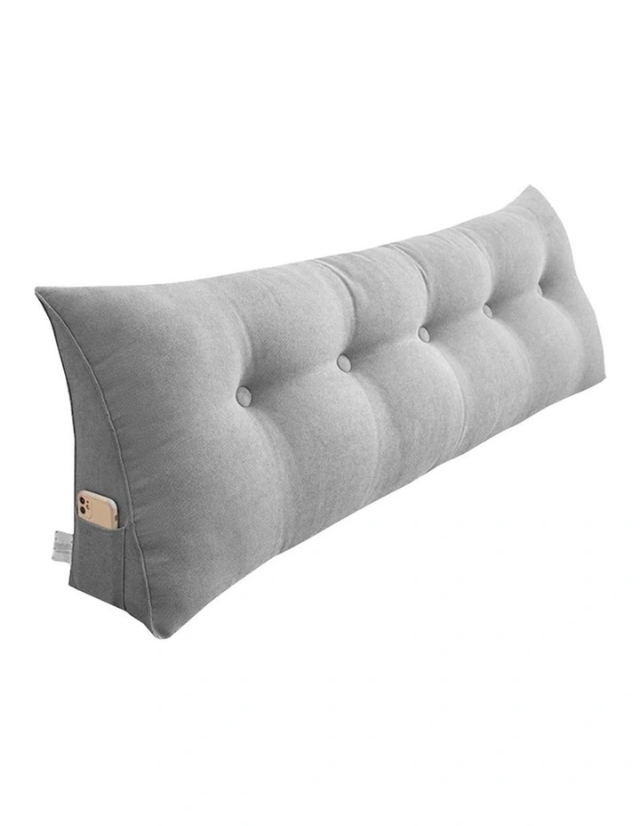 Triangular Wedge Bed Pillow 100cm in Silver