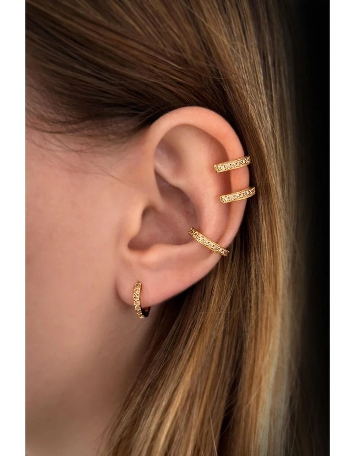 Edge Duo Ear Cuff in Champagne