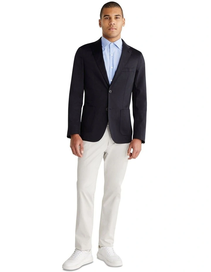 Wrinkle Free Performance Stretch X Slim Blazer in Navy