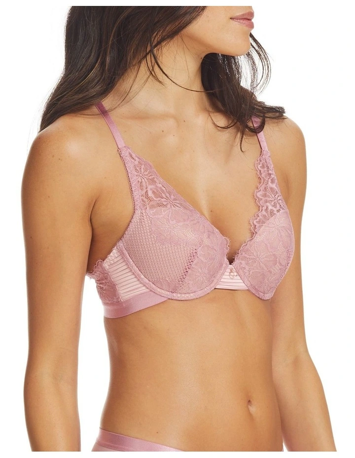Goddess Plunge Bra in French Rose