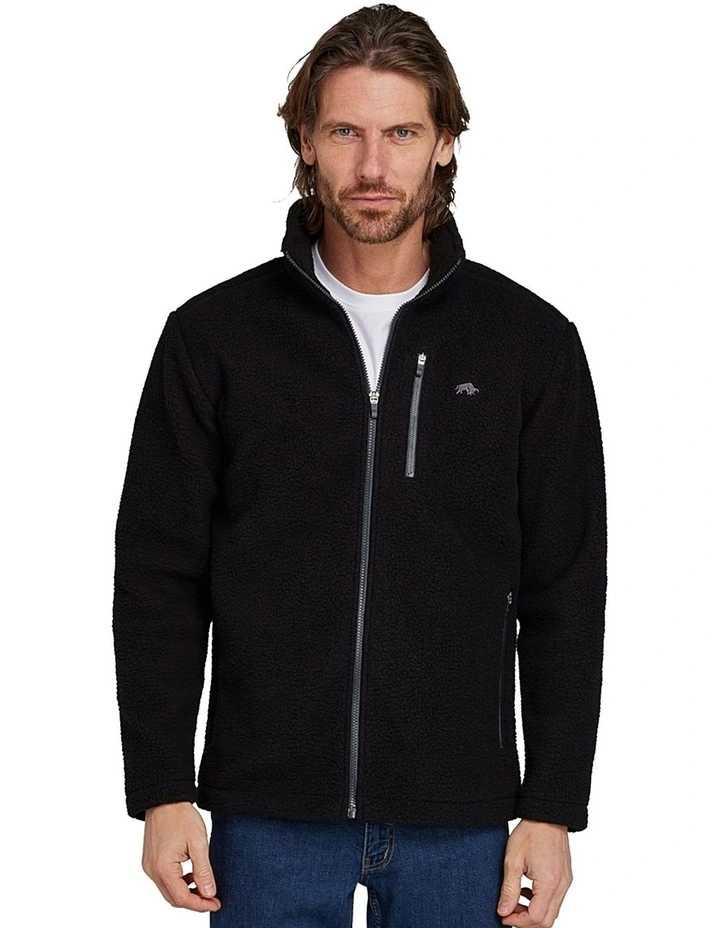 Heavy Fleece Jacket in Black