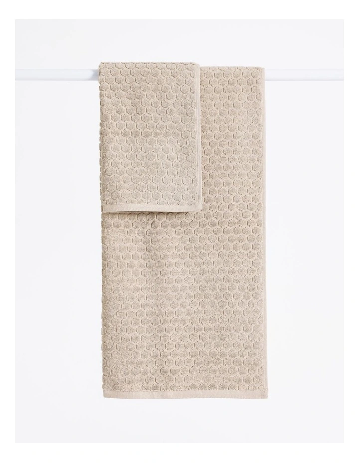 Honeycomb Towel Range in Stone