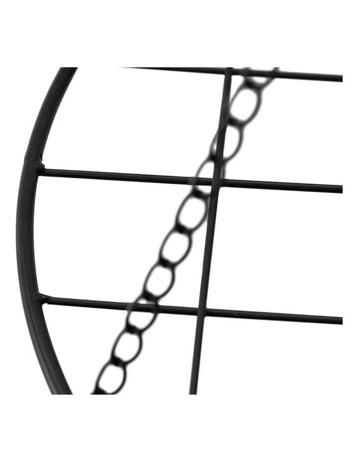 Round Hanging Garden Planter Display in Black