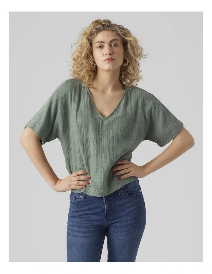 Natali Cotton Top in Laurel Wreath