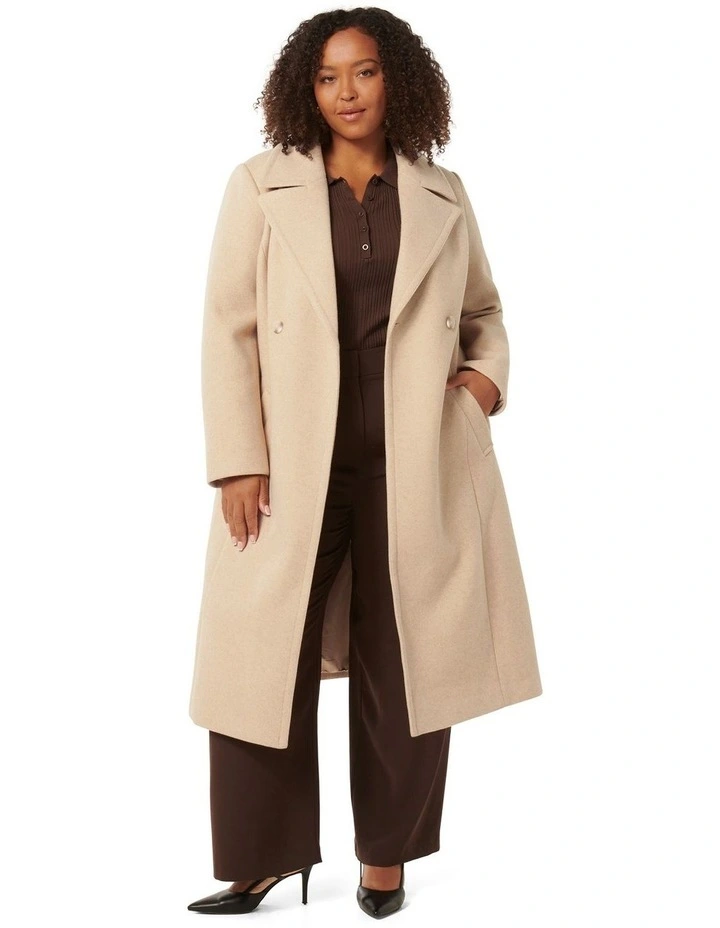 Polly Wrap Coat in Cream