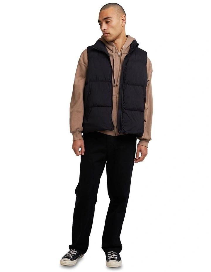 Fade Puffer Vest in Black