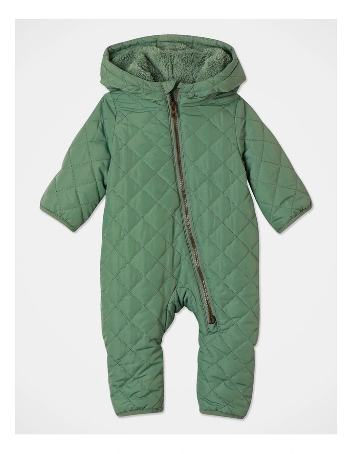 Kai Zip-Through Coverall in Green