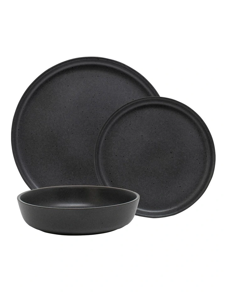 Industry Dinner Set 12pc in Black